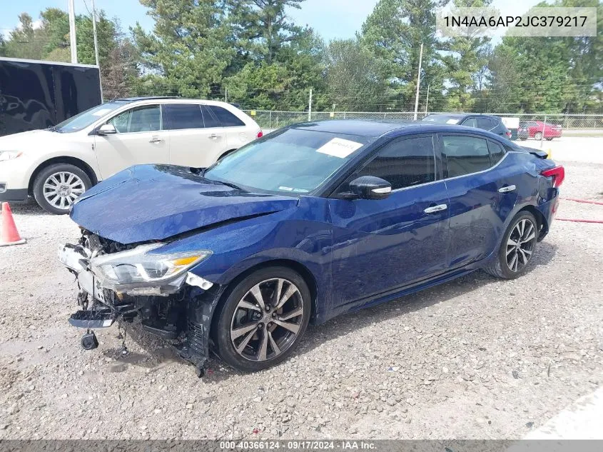 2018 Nissan Maxima 3.5 Sv VIN: 1N4AA6AP2JC379217 Lot: 40366124