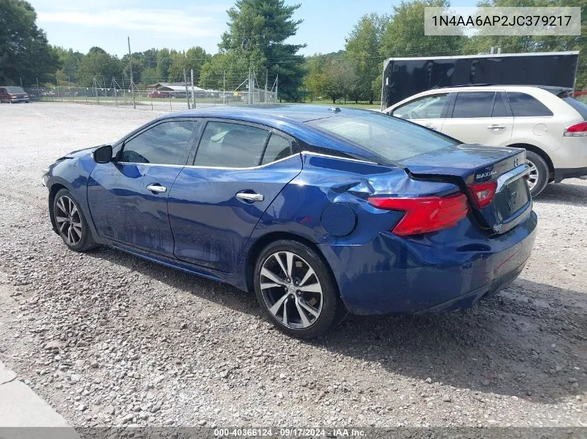 2018 Nissan Maxima 3.5 Sv VIN: 1N4AA6AP2JC379217 Lot: 40366124