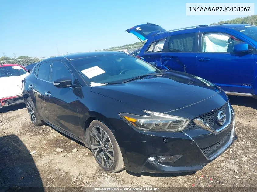 1N4AA6AP2JC408067 2018 Nissan Maxima 3.5 Sv