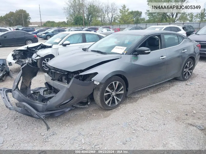 2018 Nissan Maxima 3.5 Sv VIN: 1N4AA6AP8JC405349 Lot: 40402969