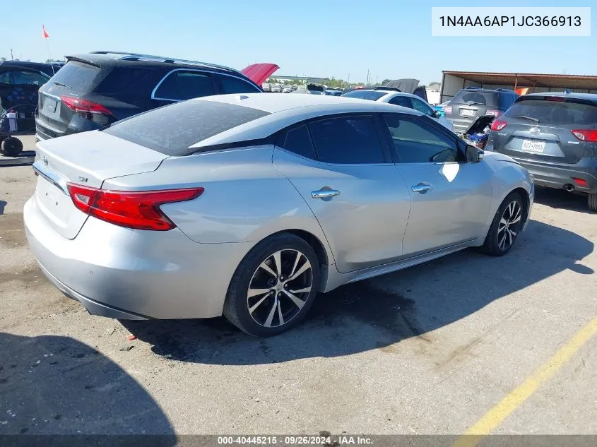 1N4AA6AP1JC366913 2018 Nissan Maxima 3.5S/Sv/Sl/Sr/Plat