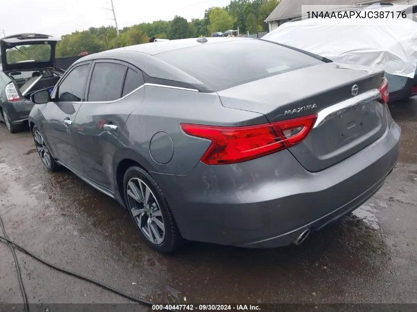 2018 Nissan Maxima 3.5 Sv VIN: 1N4AA6APXJC387176 Lot: 40447742