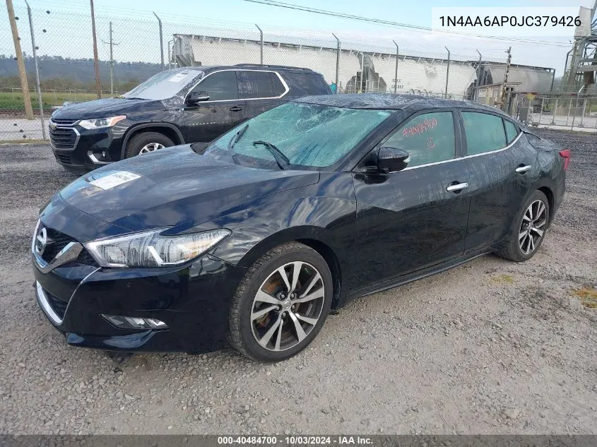 2018 Nissan Maxima 3.5 Sv VIN: 1N4AA6AP0JC379426 Lot: 40484700