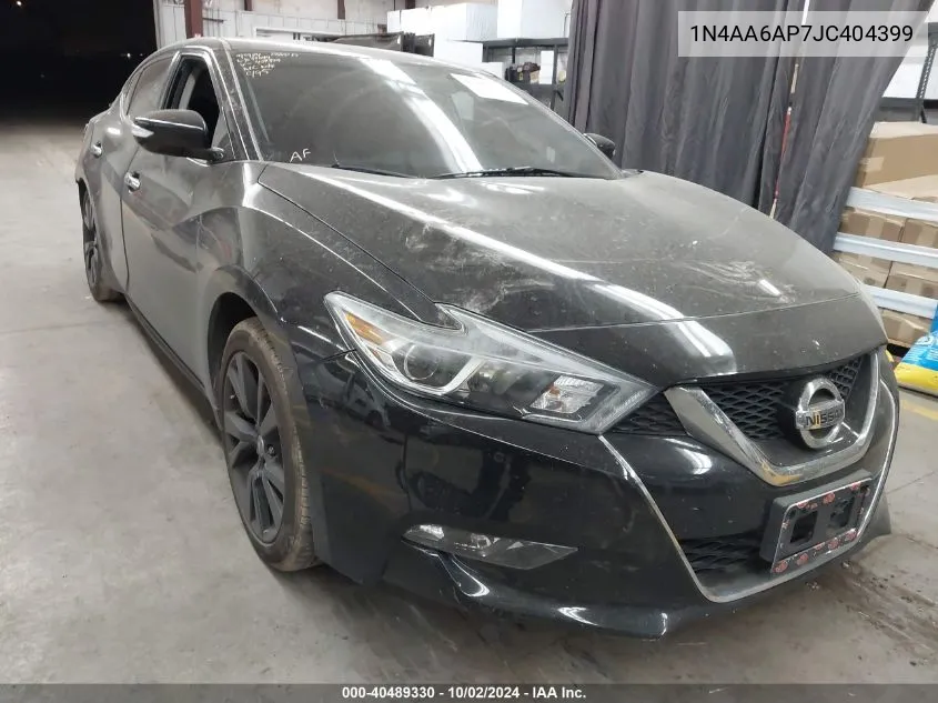 2018 Nissan Maxima 3.5 Sv VIN: 1N4AA6AP7JC404399 Lot: 40489330