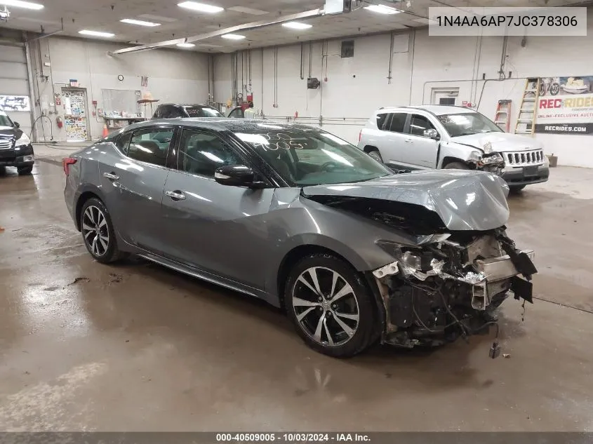 2018 Nissan Maxima 3.5 Sl VIN: 1N4AA6AP7JC378306 Lot: 40509005