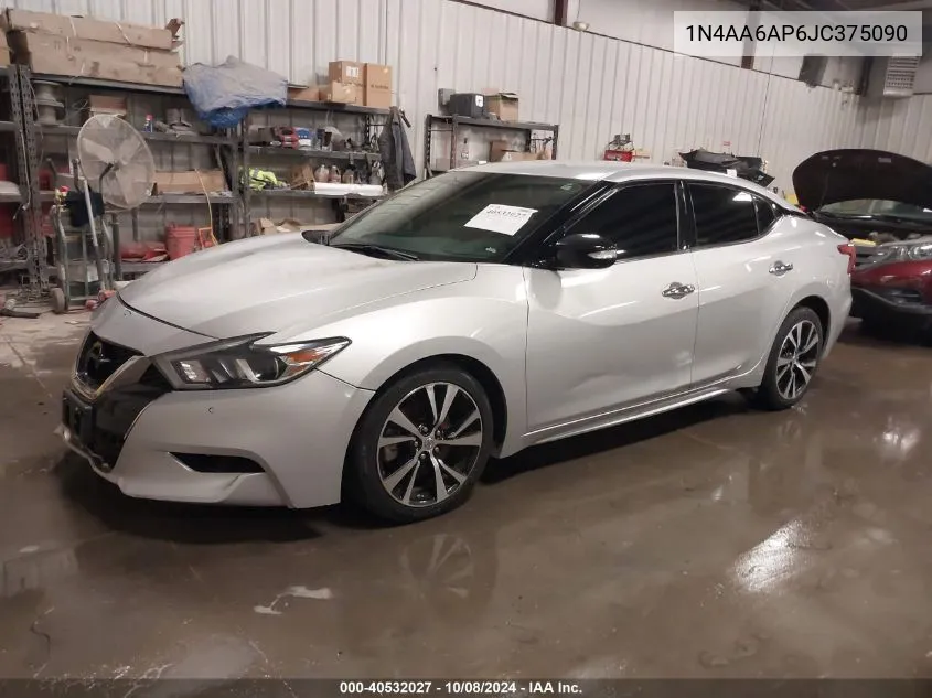 2018 Nissan Maxima 3.5 Sv VIN: 1N4AA6AP6JC375090 Lot: 40532027