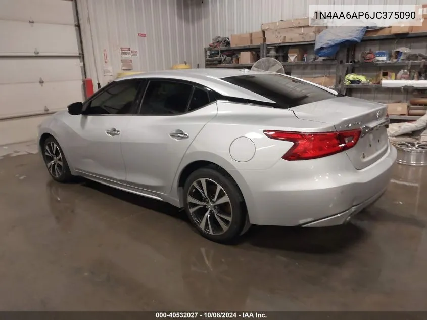 2018 Nissan Maxima 3.5 Sv VIN: 1N4AA6AP6JC375090 Lot: 40532027