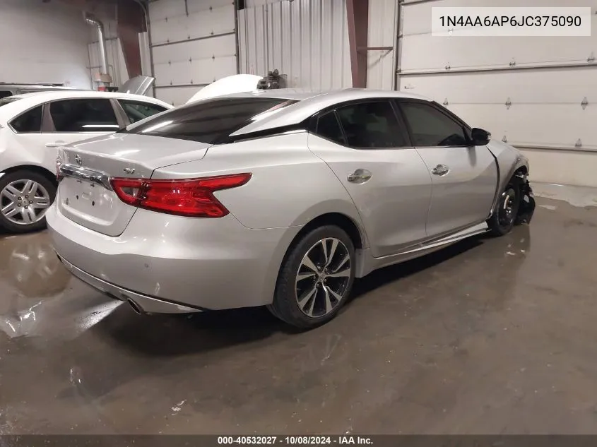 2018 Nissan Maxima 3.5 Sv VIN: 1N4AA6AP6JC375090 Lot: 40532027