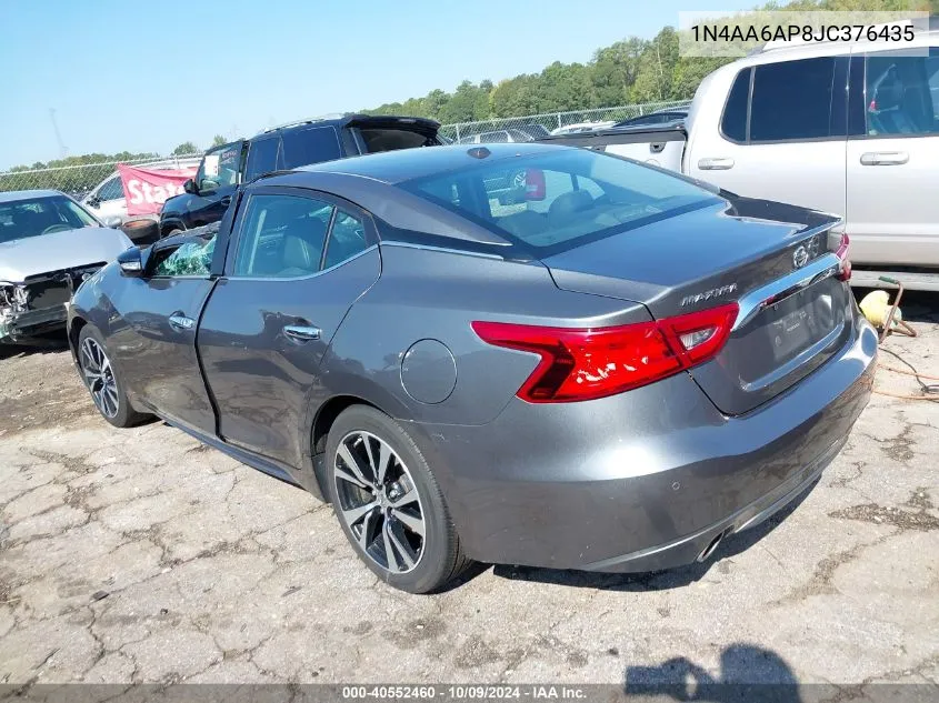 1N4AA6AP8JC376435 2018 Nissan Maxima 3.5S/Sv/Sl/Sr/Plat