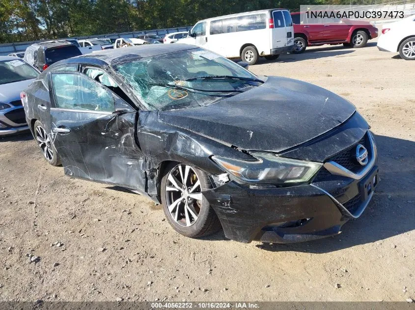 2018 Nissan Maxima 3.5 Sv VIN: 1N4AA6AP0JC397473 Lot: 40562252