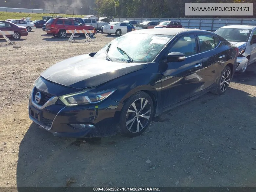 2018 Nissan Maxima 3.5 Sv VIN: 1N4AA6AP0JC397473 Lot: 40562252