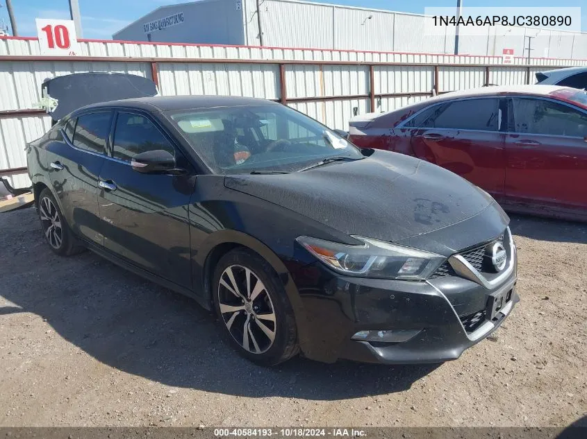 2018 Nissan Maxima 3.5 Sv VIN: 1N4AA6AP8JC380890 Lot: 40584193