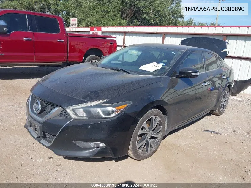 2018 Nissan Maxima 3.5 Sv VIN: 1N4AA6AP8JC380890 Lot: 40584193