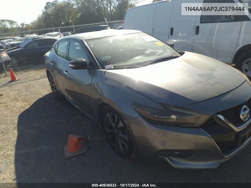 2018 Nissan Maxima 3.5 Sv VIN: 1N4AA6AP2JC379444 Lot: 40636532