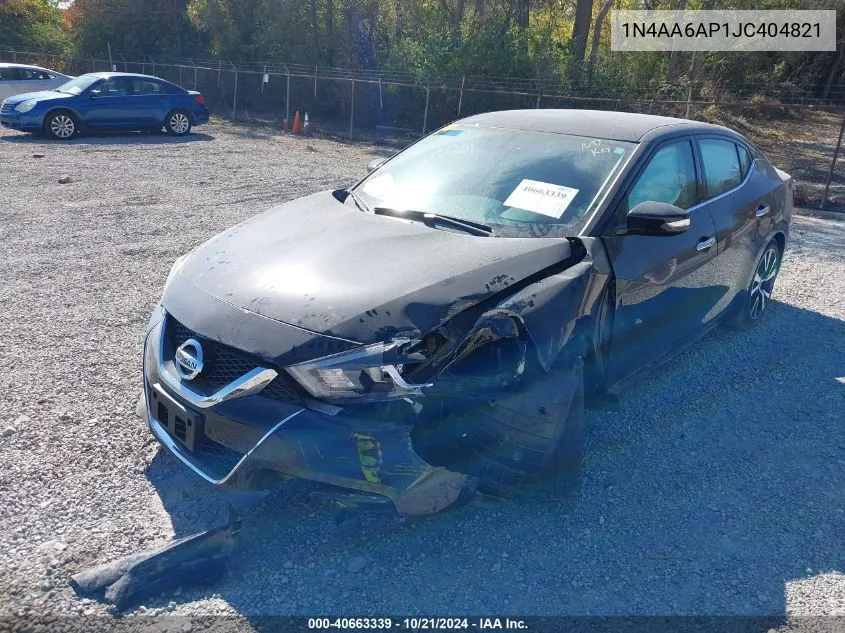 2018 Nissan Maxima 3.5 Sv VIN: 1N4AA6AP1JC404821 Lot: 40663339