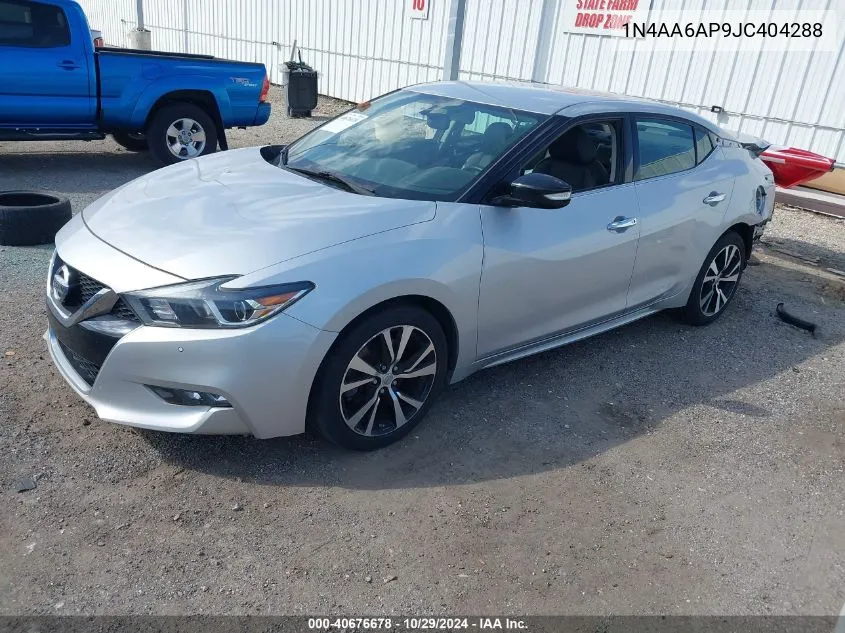 2018 Nissan Maxima 3.5 Sv VIN: 1N4AA6AP9JC404288 Lot: 40676678