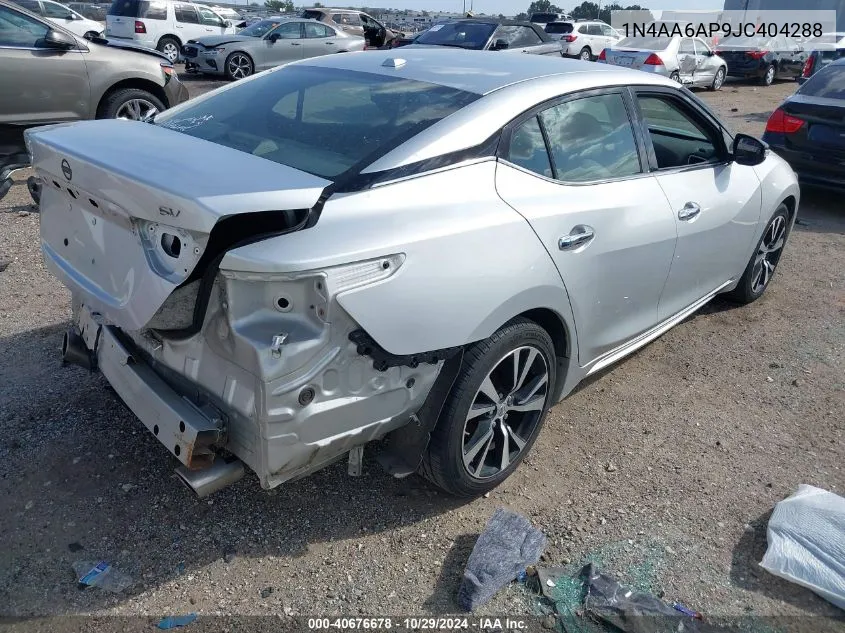 1N4AA6AP9JC404288 2018 Nissan Maxima 3.5 Sv