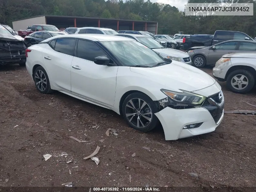 1N4AA6AP7JC389452 2018 Nissan Maxima 3.5 S