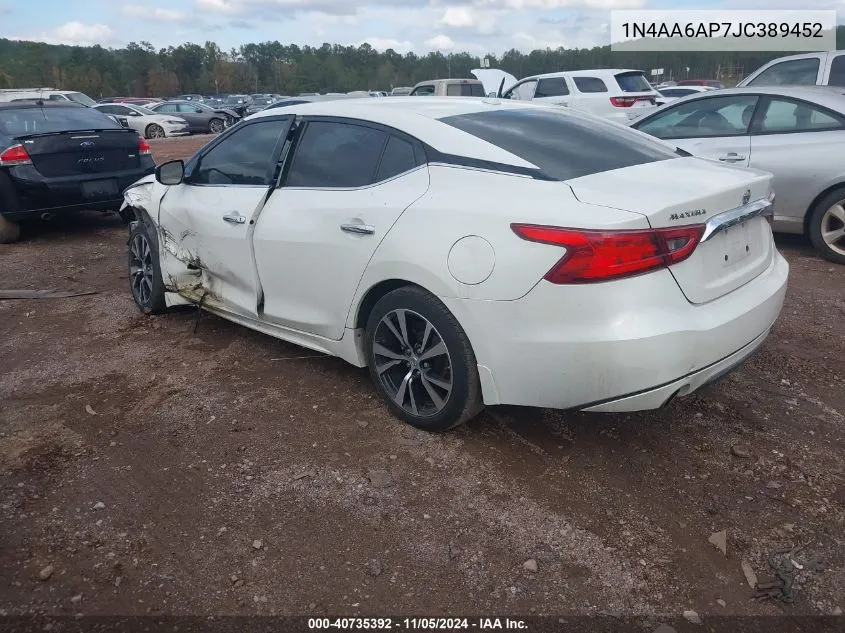 1N4AA6AP7JC389452 2018 Nissan Maxima 3.5 S