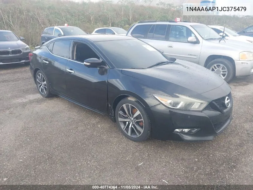 2018 Nissan Maxima 3.5 Sr VIN: 1N4AA6AP1JC375479 Lot: 40774364