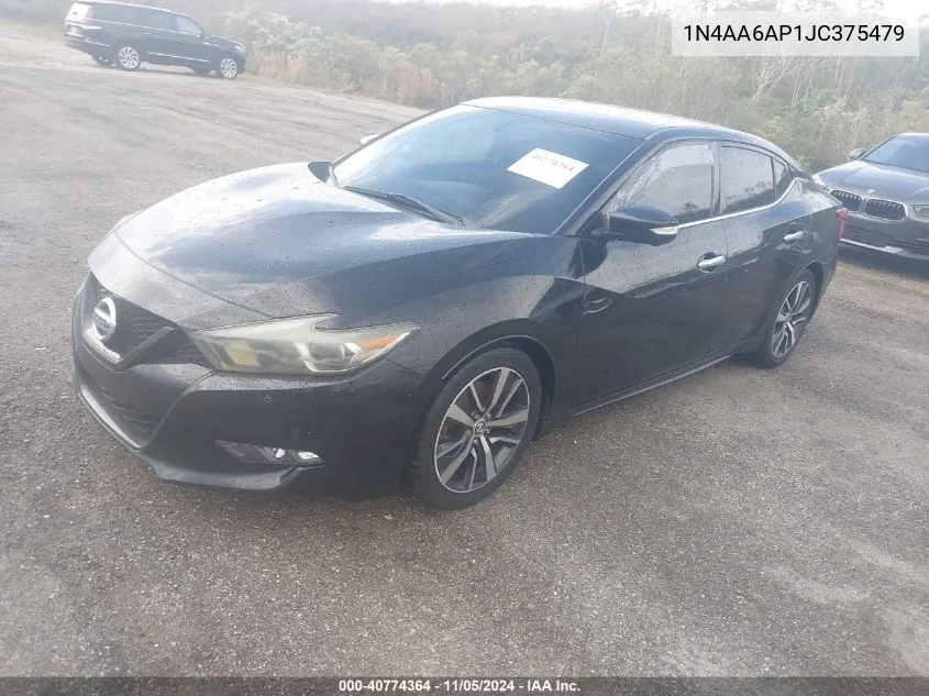 2018 Nissan Maxima 3.5 Sr VIN: 1N4AA6AP1JC375479 Lot: 40774364