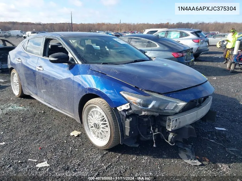 2018 Nissan Maxima 3.5 Sv VIN: 1N4AA6APXJC375304 Lot: 40785085