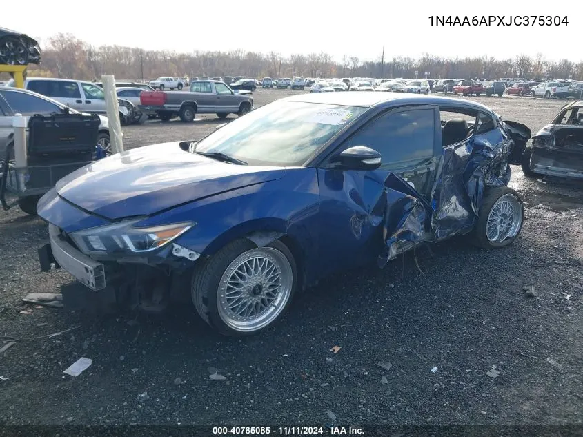 2018 Nissan Maxima 3.5 Sv VIN: 1N4AA6APXJC375304 Lot: 40785085