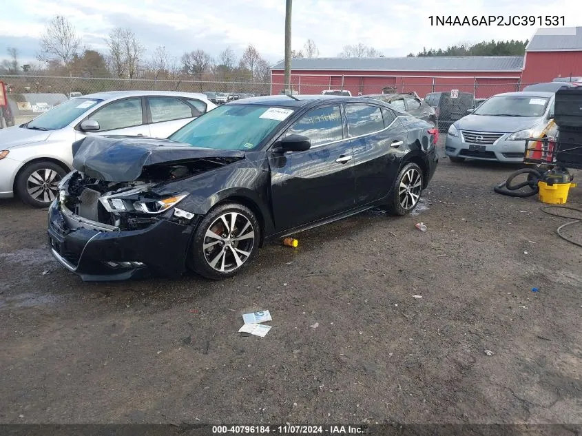 2018 Nissan Maxima 3.5 S VIN: 1N4AA6AP2JC391531 Lot: 40796184