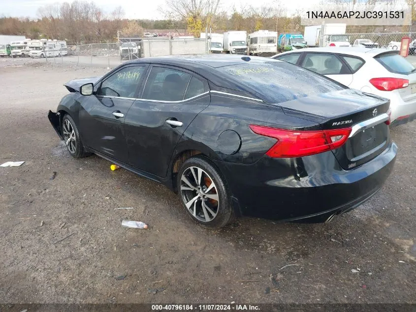 2018 Nissan Maxima 3.5 S VIN: 1N4AA6AP2JC391531 Lot: 40796184