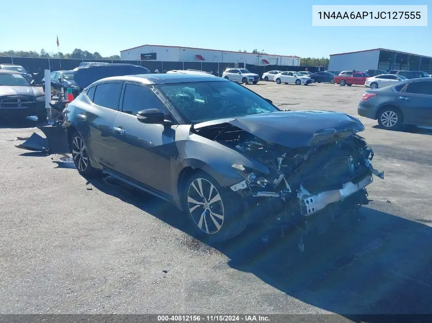 2018 Nissan Maxima 3.5 Platinum/3.5 S/3.5 Sl/3.5 Sr/Sv VIN: 1N4AA6AP1JC127555 Lot: 40812156