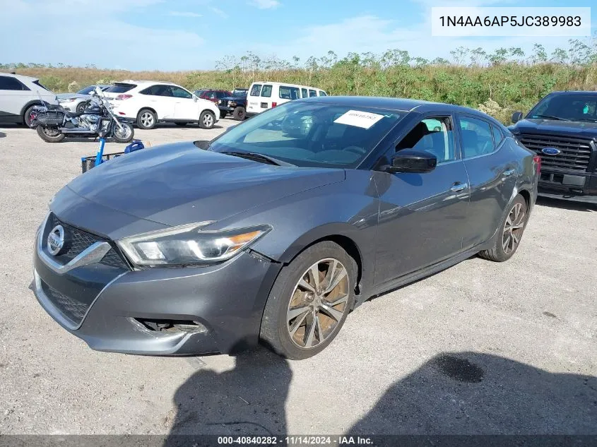 2018 Nissan Maxima 3.5 S VIN: 1N4AA6AP5JC389983 Lot: 40840282