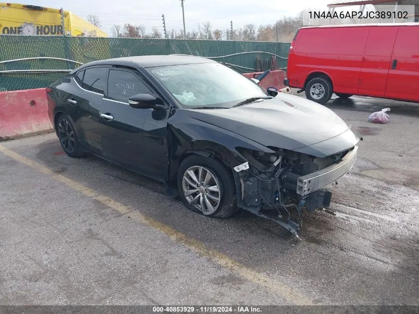 2018 Nissan Maxima 3.5 Sv VIN: 1N4AA6AP2JC389102 Lot: 40853929