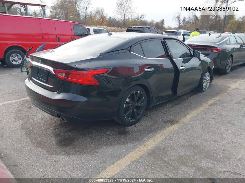 2018 Nissan Maxima 3.5 Sv VIN: 1N4AA6AP2JC389102 Lot: 40853929