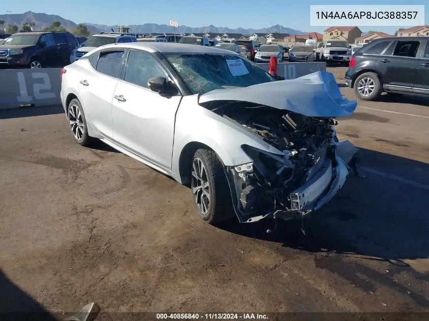 2018 Nissan Maxima 3.5 Sv VIN: 1N4AA6AP8JC388357 Lot: 40856840