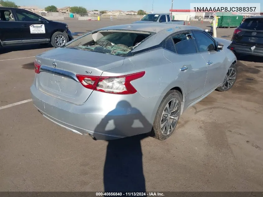 2018 Nissan Maxima 3.5 Sv VIN: 1N4AA6AP8JC388357 Lot: 40856840