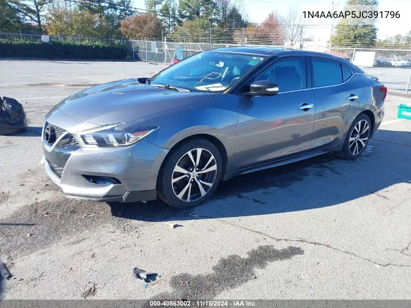 2018 Nissan Maxima 3.5 Sl VIN: 1N4AA6AP5JC391796 Lot: 40863002