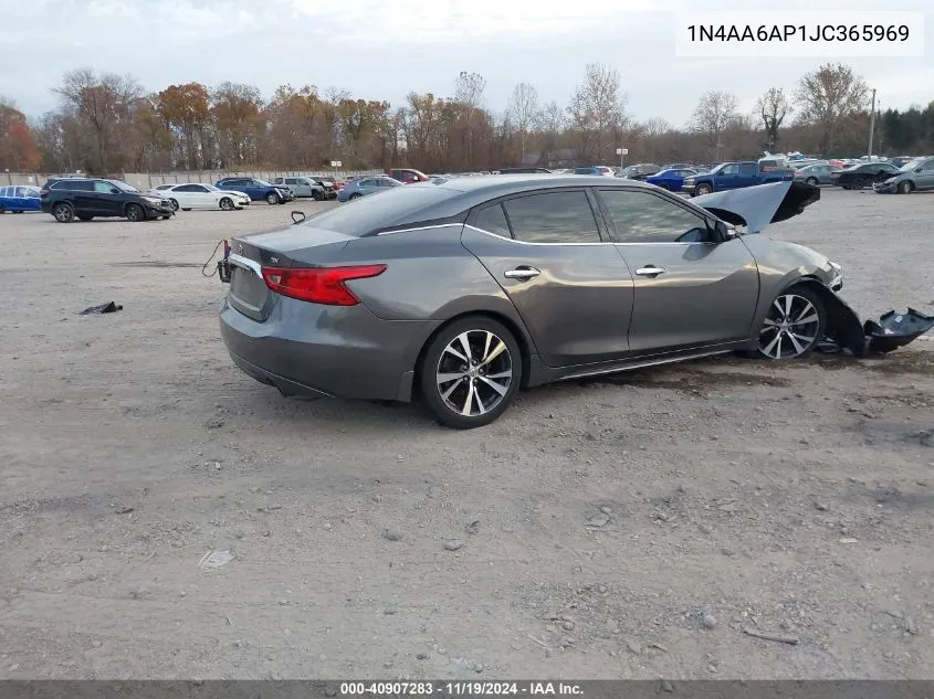 2018 Nissan Maxima 3.5 Sv VIN: 1N4AA6AP1JC365969 Lot: 40907283