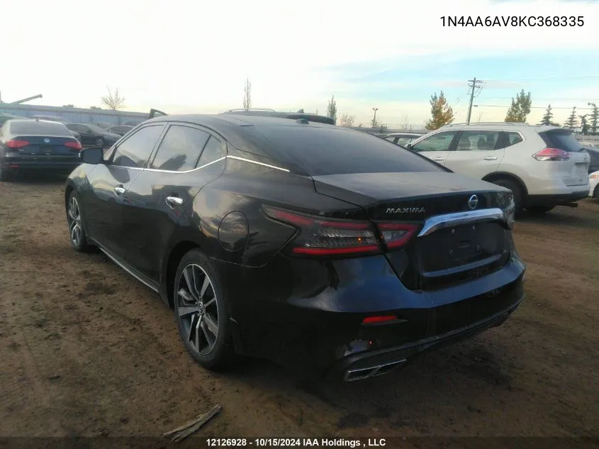 2019 Nissan Maxima VIN: 1N4AA6AV8KC368335 Lot: 12126928