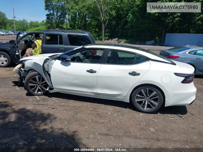 2019 Nissan Maxima 3.5 Sl VIN: 1N4AA6AV6KC375980 Lot: 39594480