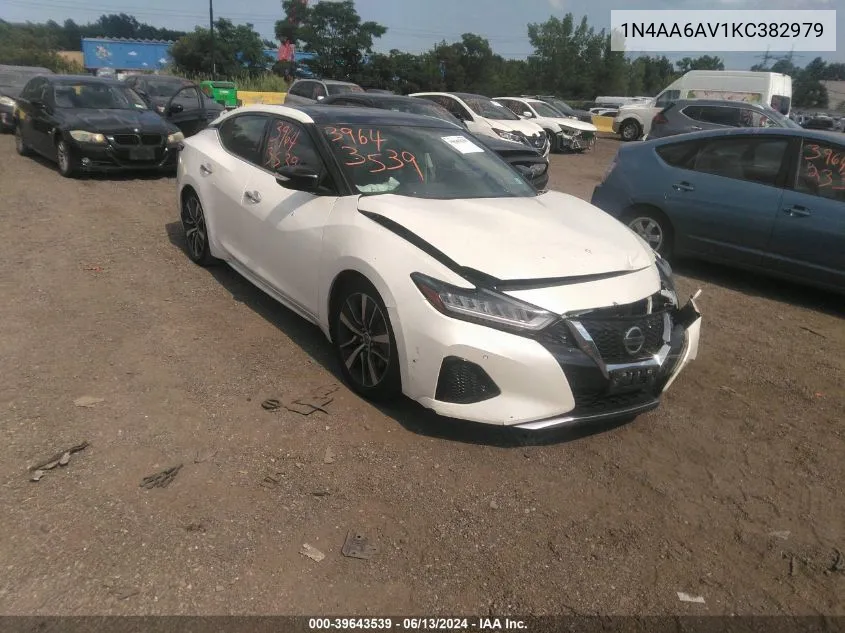 2019 Nissan Maxima 3.5 Sl VIN: 1N4AA6AV1KC382979 Lot: 39643539