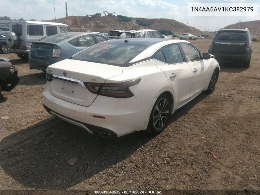 2019 Nissan Maxima 3.5 Sl VIN: 1N4AA6AV1KC382979 Lot: 39643539