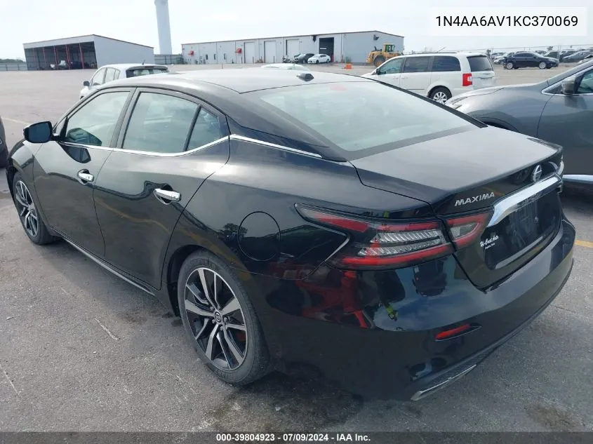 2019 Nissan Maxima 3.5 Sv VIN: 1N4AA6AV1KC370069 Lot: 39804923