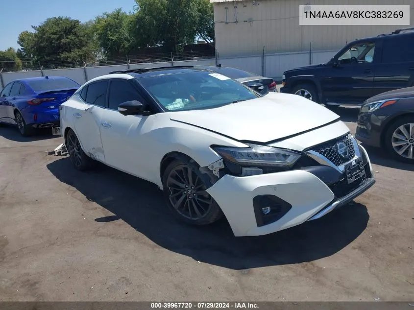 2019 Nissan Maxima 3.5 Platinum VIN: 1N4AA6AV8KC383269 Lot: 39967720