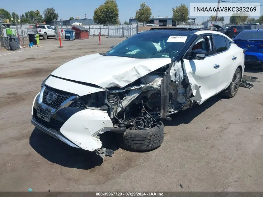 2019 Nissan Maxima 3.5 Platinum VIN: 1N4AA6AV8KC383269 Lot: 39967720