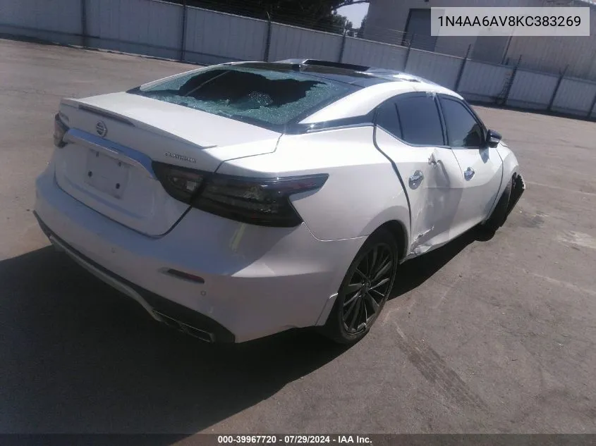 2019 Nissan Maxima 3.5 Platinum VIN: 1N4AA6AV8KC383269 Lot: 39967720