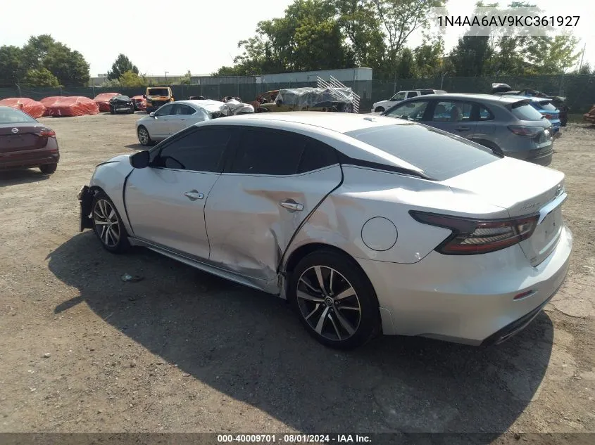 1N4AA6AV9KC361927 2019 Nissan Maxima 3.5 S