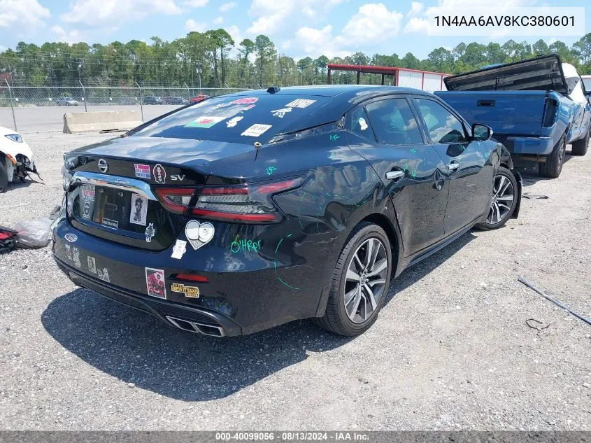 1N4AA6AV8KC380601 2019 Nissan Maxima 3.5 Sv