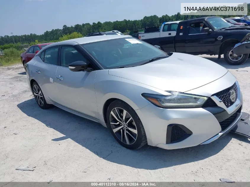 2019 Nissan Maxima S/Sl/Sr/Sv/Platinum VIN: 1N4AA6AV4KC371698 Lot: 40112310