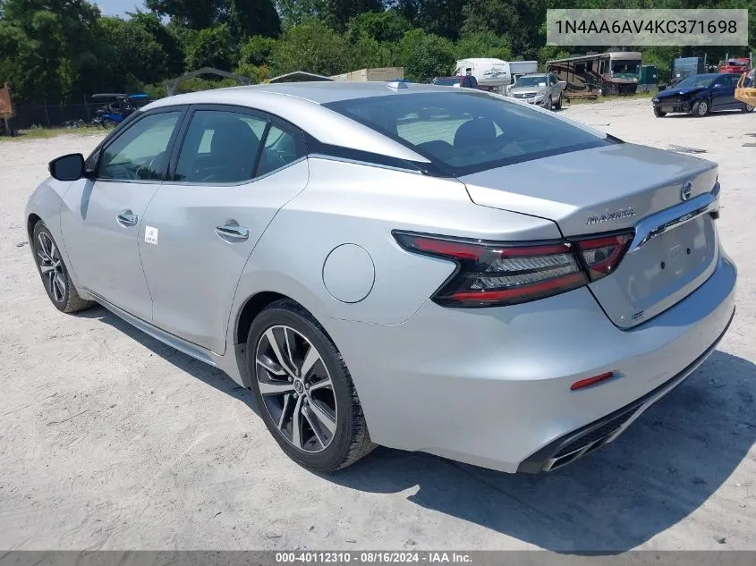 1N4AA6AV4KC371698 2019 Nissan Maxima S/Sl/Sr/Sv/Platinum