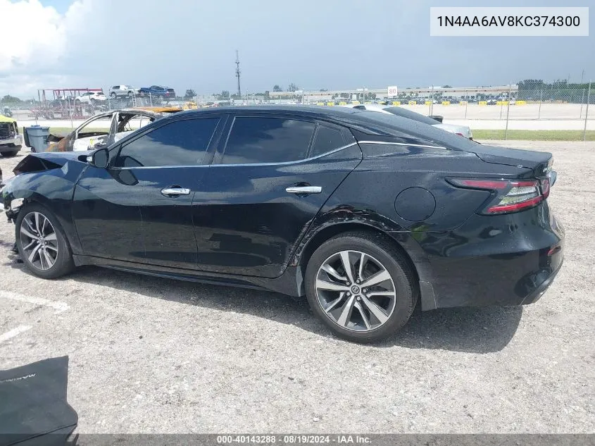 1N4AA6AV8KC374300 2019 Nissan Maxima 3.5 Sl